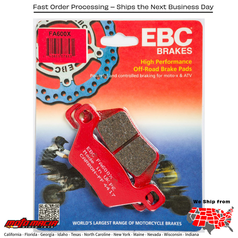 Brake Pads Fa600x Carbon X Series Kymco Mxu 700i 2014-2016 500 Ir