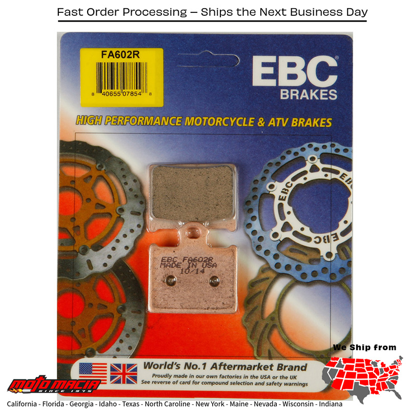 Brake Pads FA602R Sintered R Series KTM Freeride 250R 4-Stroke 2015-2016 KT More