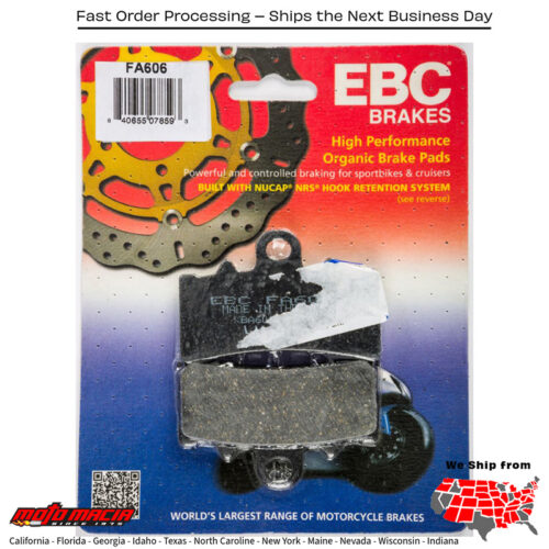 Brake Pads Fa606 Organic Ktm 390 Duke 2015-2024 Bmw G310r 2017-2018