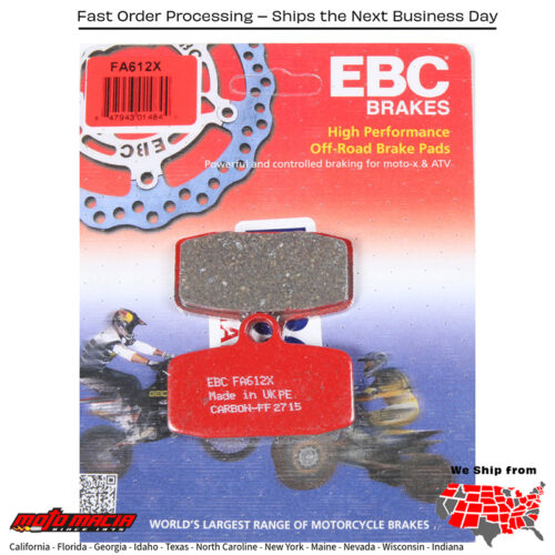 Brake Pads Fa612x Carbon X Series Ktm Freeride 250r 4-Stroke 2015-2016