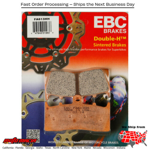 Brake Pads FA613HH Double-H Sintered BMW K1600GT 2011-2015 K1600GTL 201