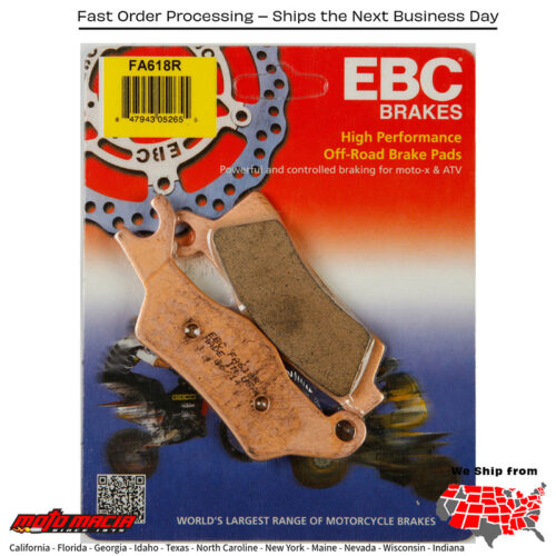 Brake Pads Fa618r Sintered R Series Can-Am Outlander 800r Xmr [Irs] 2015-20