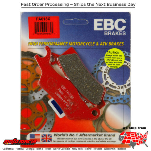 Brake Pads Fa618x Carbon X Series Can-Am Outlander 800 Xmr [Irs] 2015-2015