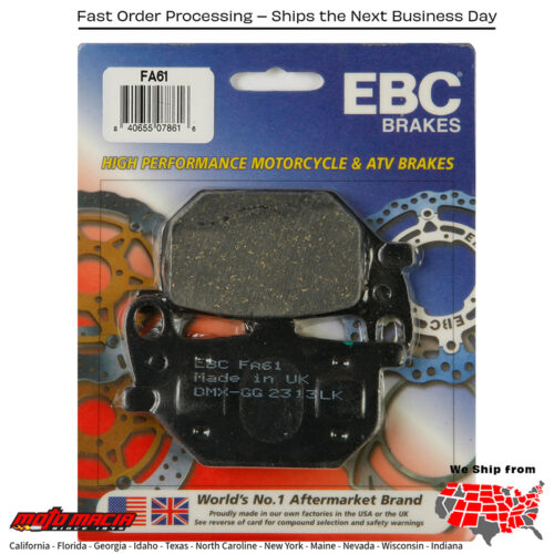 Brake Pads Fa61 Organic Yamaha Xv750 Virago 1981-1983 Xj650 Maxim 19 more