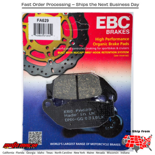 Brake Pads FA629 Organic Honda MSX125 Grom 2013-2025