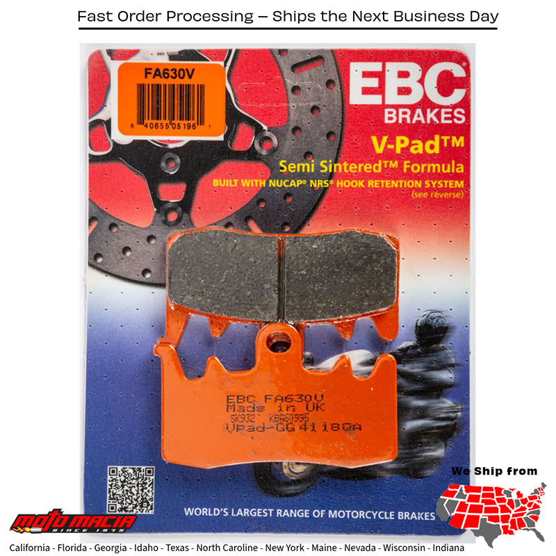 Brake Pads Fa630v Semi-Sintered V Series Triumph Tiger 1215 Explorer Xca 20 more