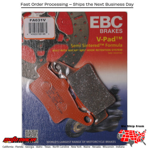 Brake Pads Fa631v Semi-Sintered V Series Can-Am Spyder F3 2015-2016