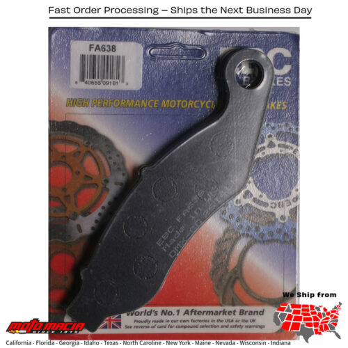 Brake Pads Fa638 Organic Harley Davidson Flrt Freewheeler 2015-2018