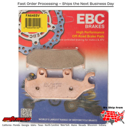 Brake Pads Fa645sv Severe Duty Sv Series Yamaha Yxm700 Viking 2014-2016 Can