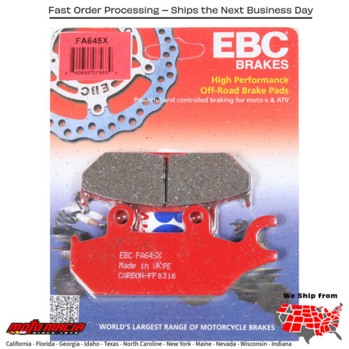 Brake Pads Fa645x Carbon X Series Yamaha Yxm700 Viking 2014-2016