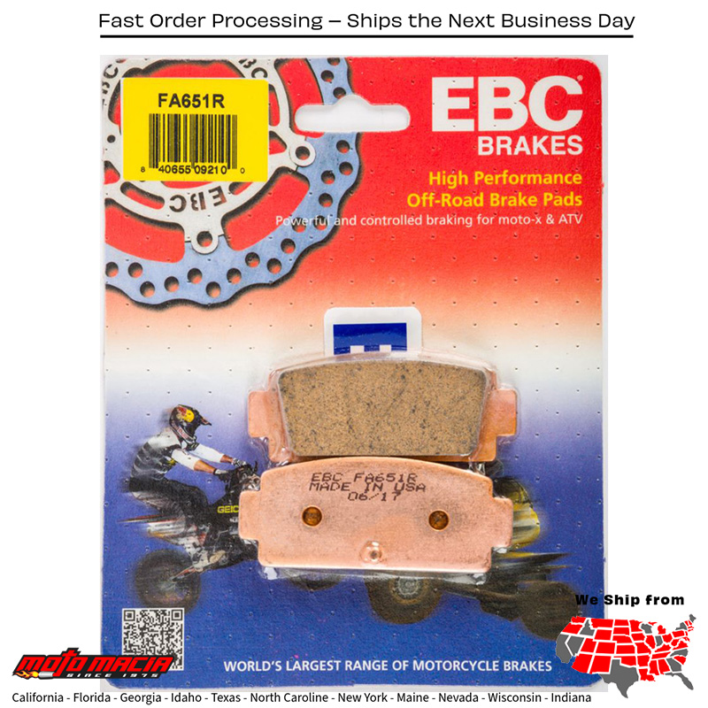 Brake Pads Fa651r Sintered R Series CF-Moto Zforce 500 HO 2016-2016