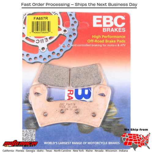 Brake Pads Fa657r Sintered R Series Polaris Rzr 900 2015-2019 9 more