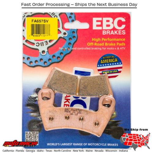 Brake Pads Fa657sv Severe Duty Sv Series Polaris Rzr 900 2015-2019