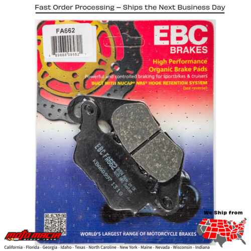 Brake Pads Fa662 Organic Yamaha Yzf-R3 2015-2024 Mt-03 2020-2024