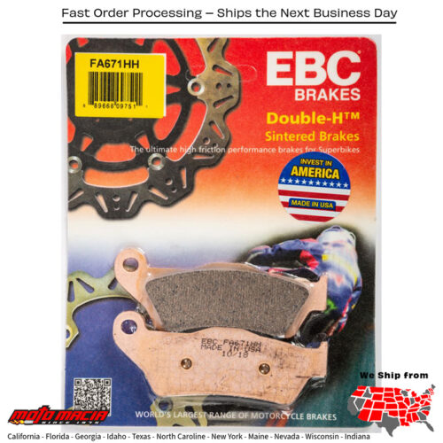 Brake Pads FA671HH Double-H Sintered BMW K1200R 2005-2008 K1200S