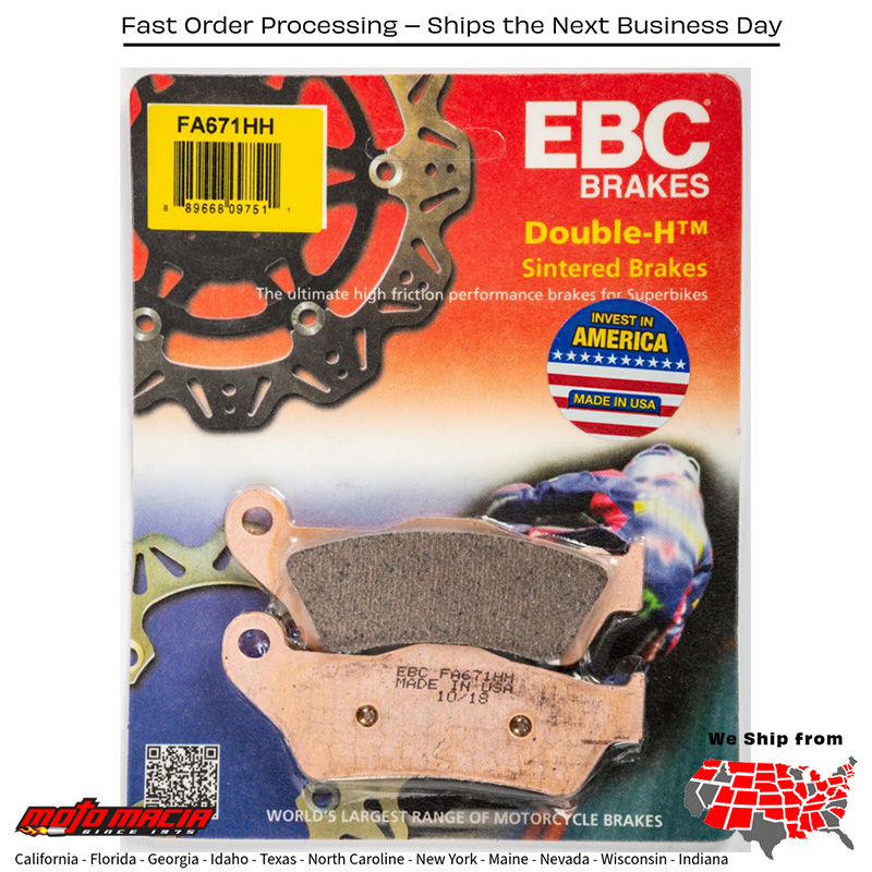 Brake Pads FA671HH Double-H Sintered BMW K1200R 2005-2008 K1200S