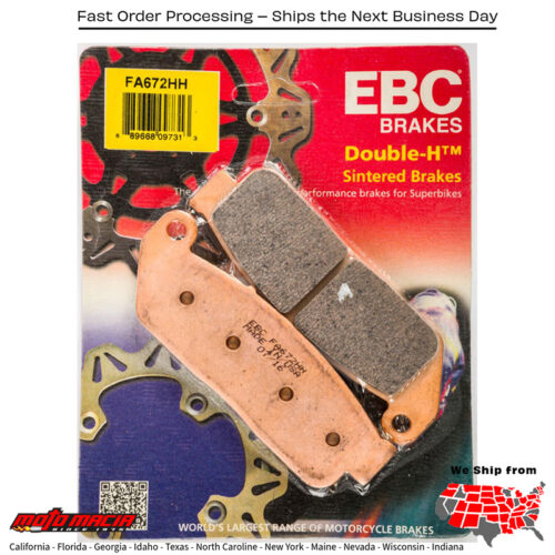 Brake Pads Fa672hh Double-H Sintered Indian Scout Sixty 2016-2016