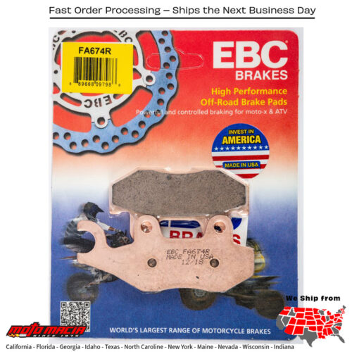 Brake Pads Fa674r Sintered R Series Yamaha Yxm700 Viking 2014-2016