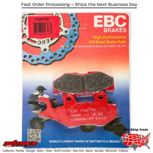 Brake Pads Fa674x Carbon X Series Yamaha Yxm700 Viking 2014-2016