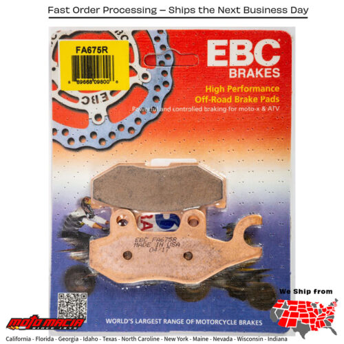 Brake Pads Fa675r Sintered R Series Yamaha Yxm700 Viking 2014-2016