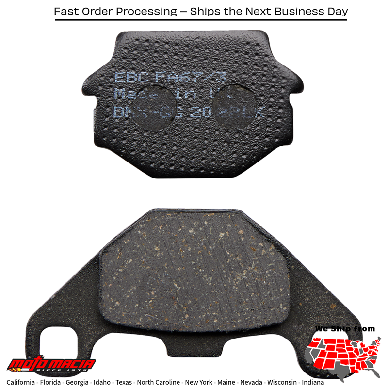 Brake Pads Fa67/3 Organic Kawasaki Ex500 Ninja 500r 1997-2009 - Image 2