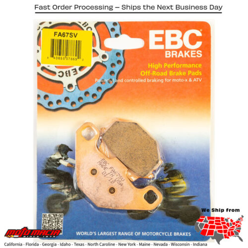 Brake Pads Fa67sv Severe Duty Sv Series Yamaha Yfm300g Grizzly [Sra] 2012-2