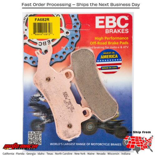 Brake Pads Fa682r Sintered R Series Can-Am Maverick X3 Turbo 2017-2018