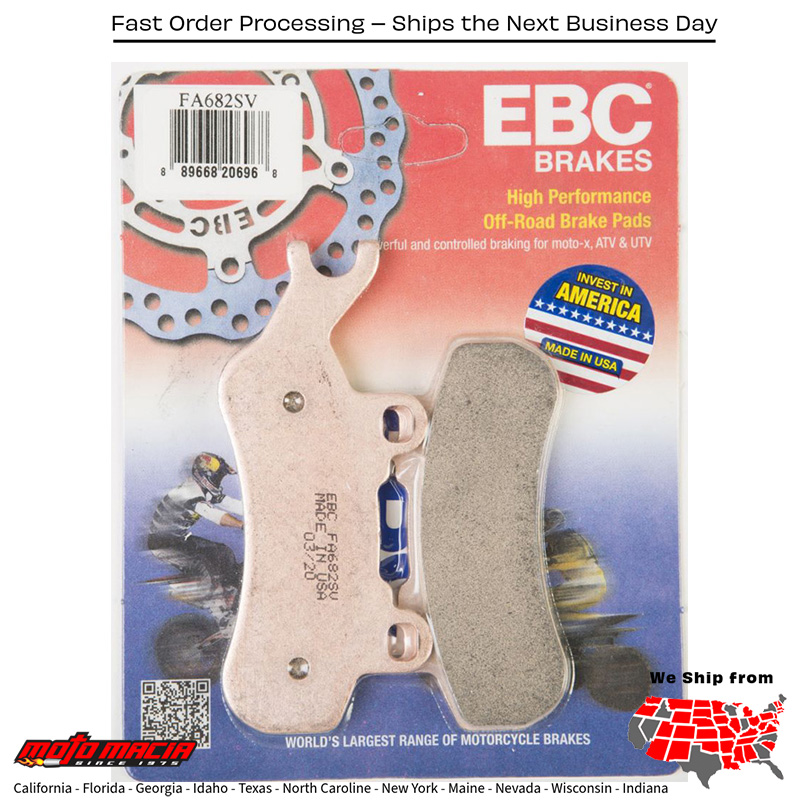 Brake Pads Fa682sv Severe Duty Sv Series Can-Am Defender Hd8 2016-2016