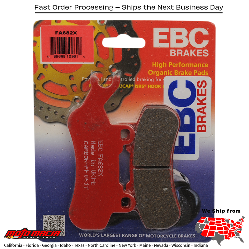 Am Maverick X3 Turbo R 2017-2018 Brake Pads Fa682x Carbon X Series - Image 3