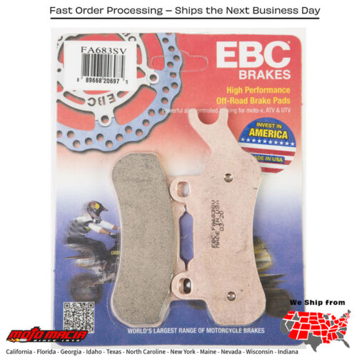 Am Defender HD8 2016-2016 Brake Pads FA683SV Severe Duty SV Series