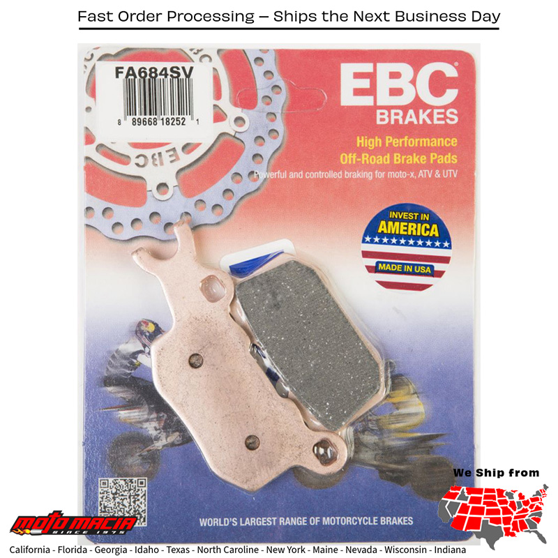 Brake Pads Fa684sv Severe Duty Sv Series Can-Am Defender Hd10 2016-2018