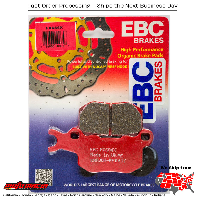 Brake Pads Fa684x Carbon X Series Can-Am Defender Hd10 2016-2016