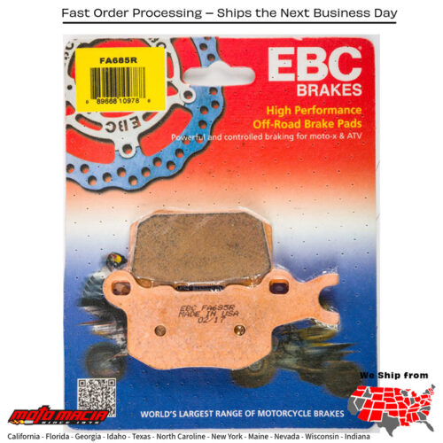 Brake Pads Fa685r Sintered R Series Can-Am Defender Hd10 2016-2016