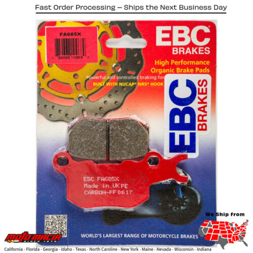 Brake Pads Fa685x Carbon X Series Can-Am Defender Hd10 2016-2016