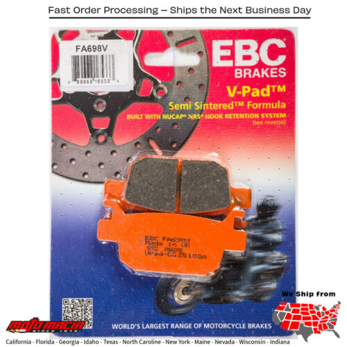 Brake Pads Fa698v Semi-Sintered V Series Benelli Tnt 300 2017-2018