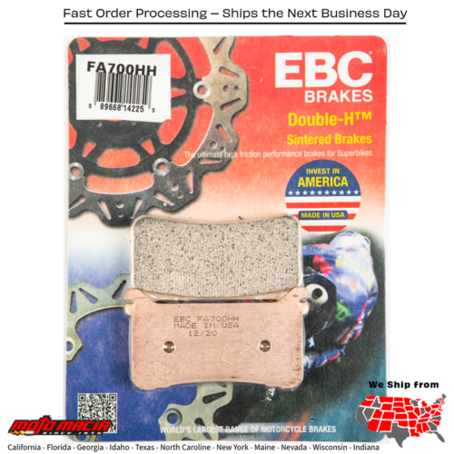 Brake Pads Fa700hh Double-H Sintered Honda Cbr600rr 2018-2019