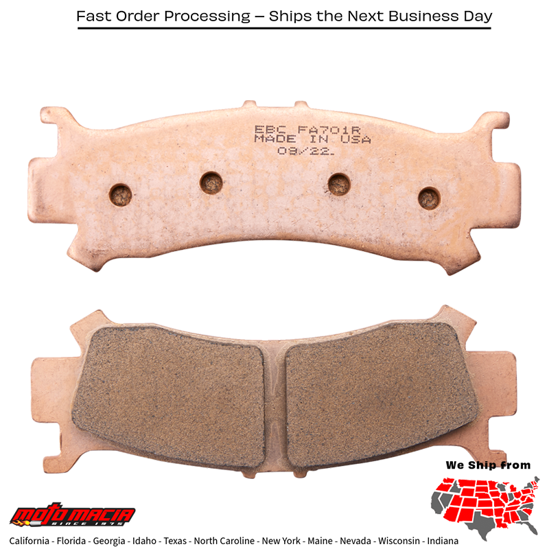 Brake Pads Fa701r Sintered R Series Honda Sxs1000m3 Pioneer 1000 2016-2018 - Image 2