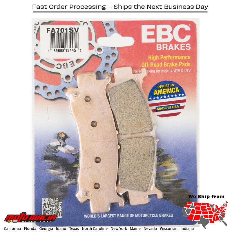 Brake Pads Fa701sv Severe Duty Sv Series Honda Sxs1000m3l Pioneer 1000 Le