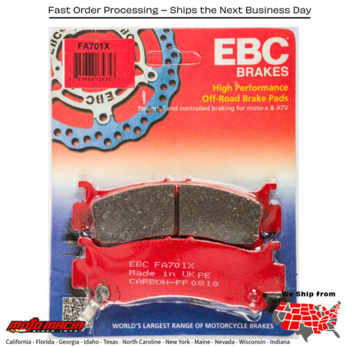 Brake Pads Fa701x Carbon X Series Honda Sxs1000m3 Pioneer 1000 2016-2018