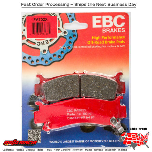 Brake Pads Fa702x Carbon X Series Honda Sxs1000m3 Pioneer 1000 2016-2018