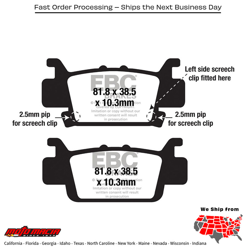 Brake Pads Fa703sv Severe Duty Sv Series Honda Sxs1000m3 Pioneer 1000 2016-
