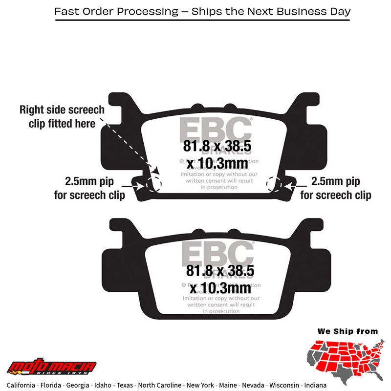 Brake Pads Fa704sv Severe Duty Sv Series Honda Sxs1000m3 Pioneer 1000 2016-