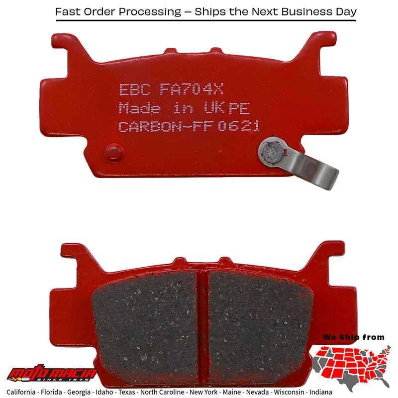 Brake Pads Fa704x Carbon X Series Honda Sxs1000m3 Pioneer 1000 2016-2018 - Image 2