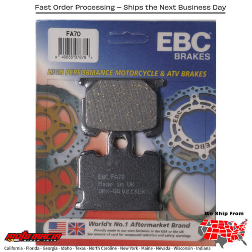 Brake Pads Fa70 Organic Yamaha Rx50 1983-1983 Xj550 Maxim 1981-1983