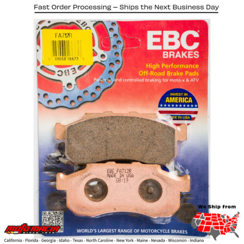 Brake Pads Fa712r Sintered R Series Honda Sxs500m2 Pioneer 500 2015-2017