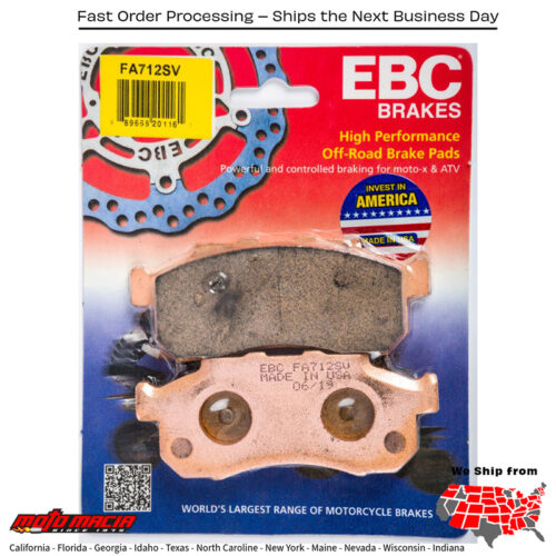 Brake Pads Fa712sv Severe Duty Sv Series Honda Sxs500m2 Pioneer 500 2015-20