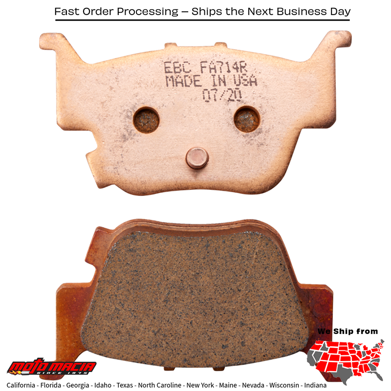 Brake Pads Fa714r Sintered R Series Honda Sxs500m2 Pioneer 500 2015-2017 - Image 2