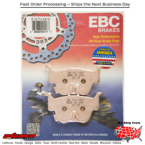 Brake Pads Fa714sv Severe Duty Sv Series Honda Sxs500m2 Pioneer 500 2015-20