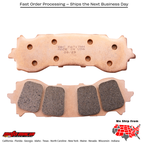 Brake Pads Fa717hh Double-H Sintered Honda Gl1800 Gold Wing 2018-2021