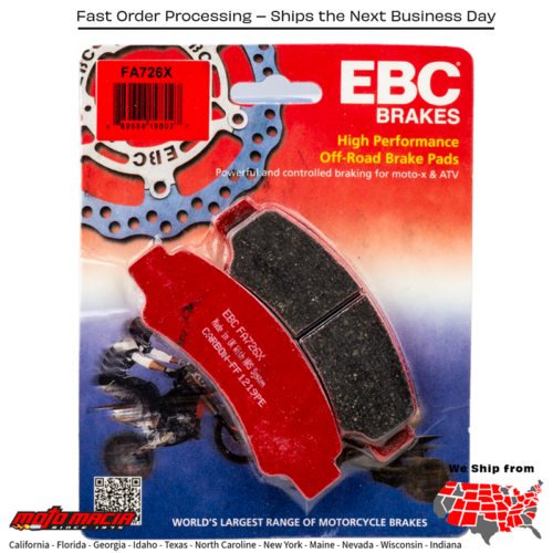 Brake Pads Fa726x Carbon X Series Cf-Moto Zforce 1000 Eps 2017-2019